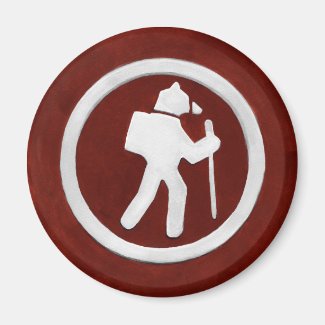 Hiking Bear Trail Marker Magnet