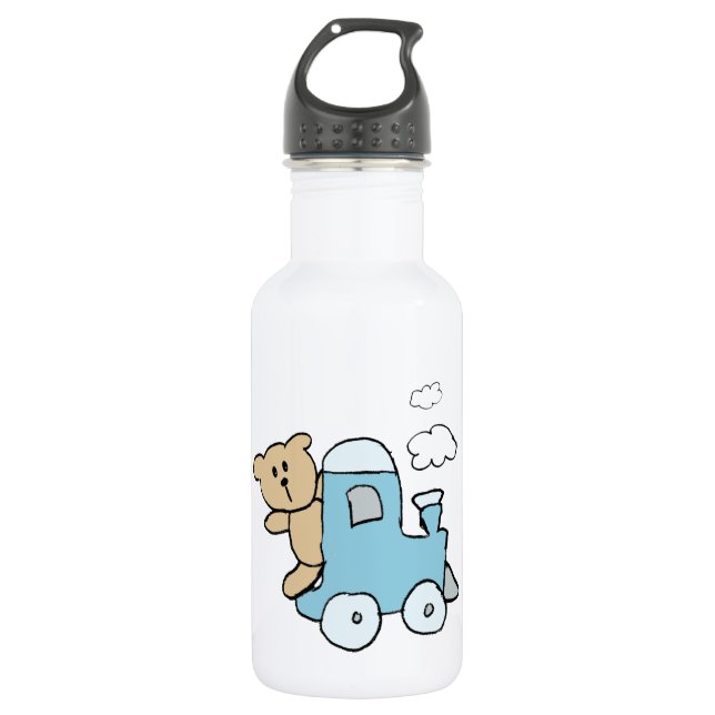 Bear Train Stainless Steel Water Bottle (Front)