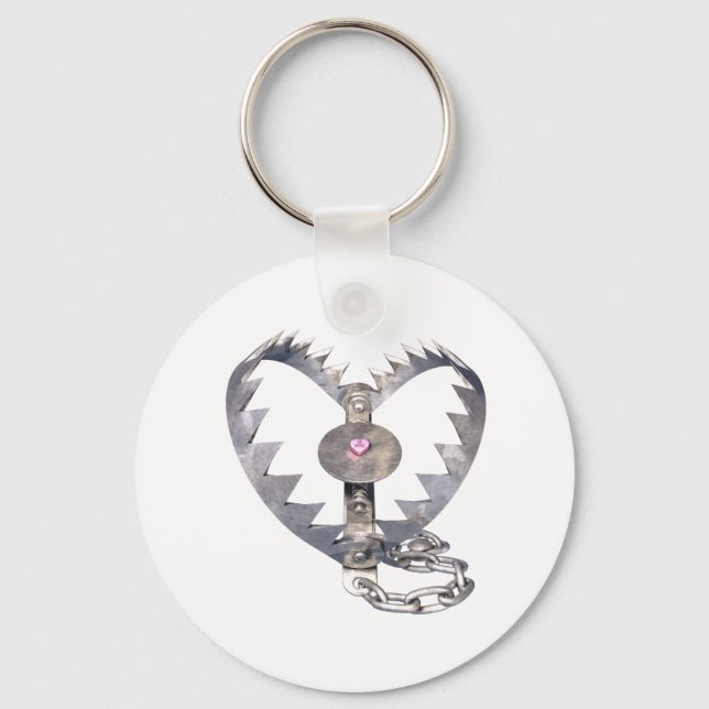 Bear Trap Heart Keychain (Front)