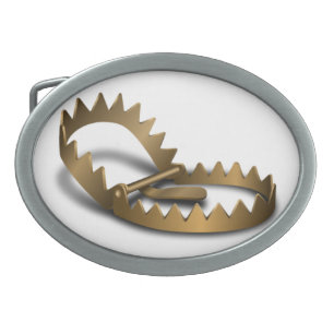 Bear Trap Otter Wolf Below the Belt Belt Buckle