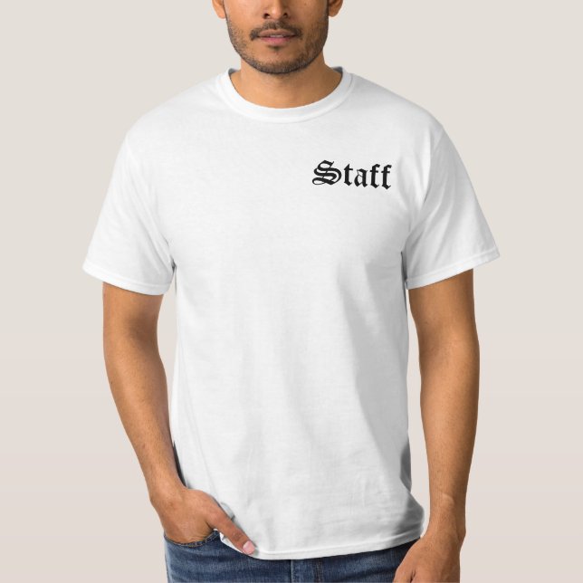 Bear Trap Staff Shirt (White) (Front)