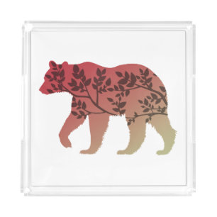 Bear Tree Acrylic Tray
