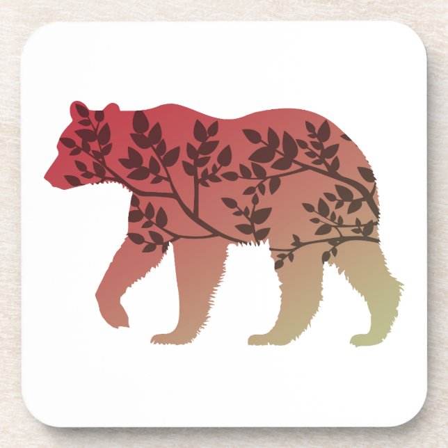 Bear Tree Beverage Coaster (Front)
