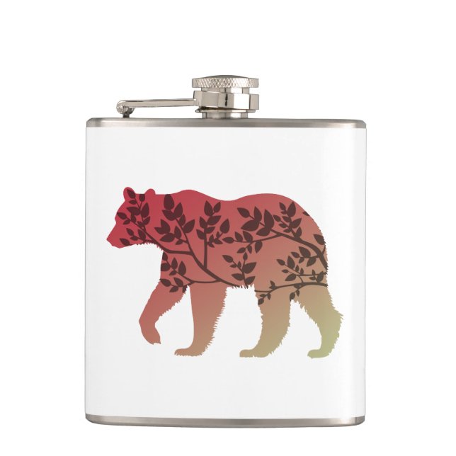 Bear Tree Flask (Front)