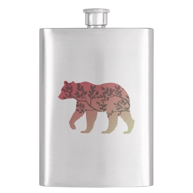 Bear Tree Flask (Front)