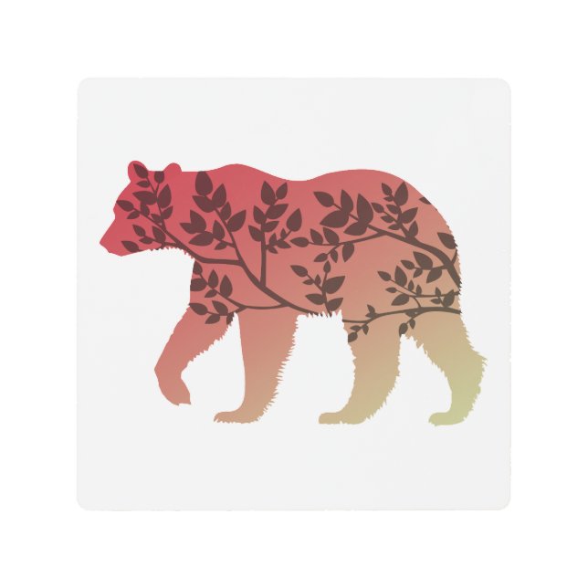 Bear Tree Metal Print (Front)