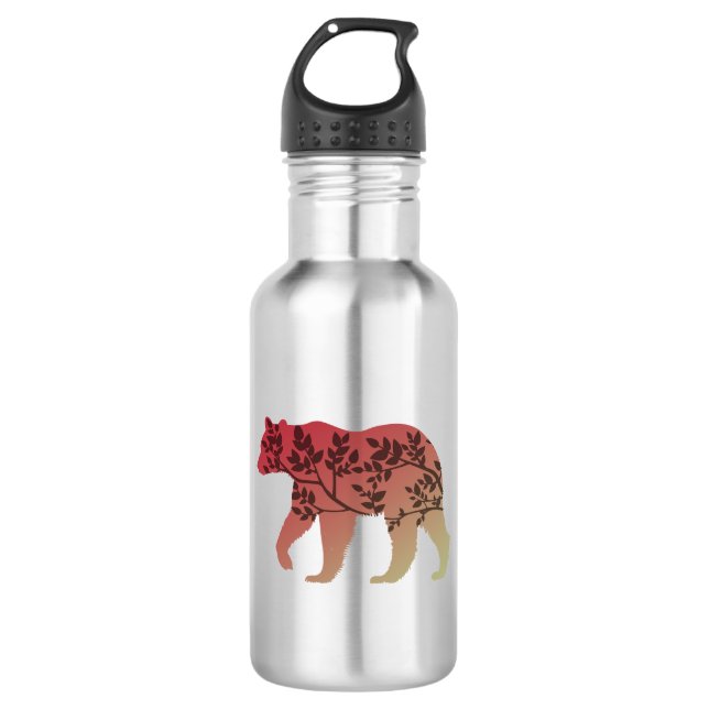 Bear Tree Stainless Steel Water Bottle (Front)