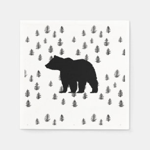 Bear Trees Wilderness Mountain Napkins
