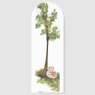 Bear under a reading tree bookmarks