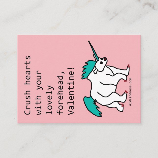 Bear unicorn - AI generated valentine Enclosure Card (Front)
