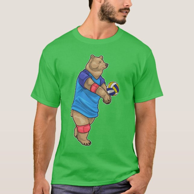 Bear Volleyball player Volleyball T-Shirt (Front)