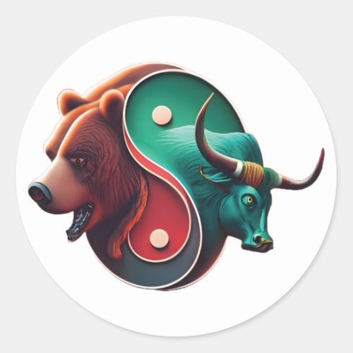 Bear vs Bull Trading  Classic Round Sticker