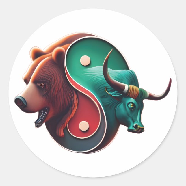 Bear vs Bull Trading  Classic Round Sticker (Front)