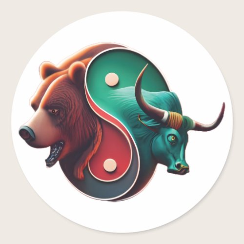 Bear vs Bull Trading  Classic Round Sticker