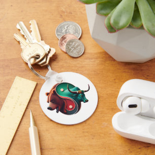 Bear vs Bull Trading Keychain