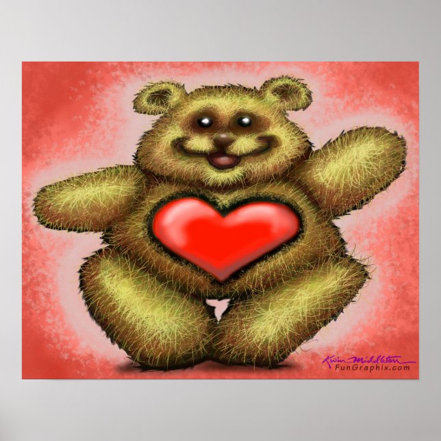 Bear w Heart Poster (Front)