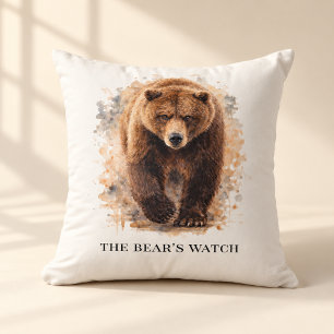 Bear Watch Mountain Den Accent Throw Pillow