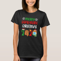 Bear Wearing Face Mask Merry Quarantine Christmas  T-Shirt