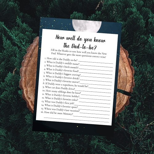 Bear Who Knows Dad_To_Be Best Baby Shower Game Invitation