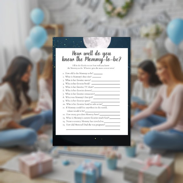 Bear Who Knows Mommy Best Baby Shower Game Invitation (Creator Uploaded)