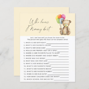 Bear - Who knows mommy best game