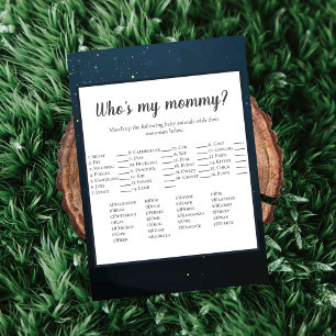 Bear Who's My Mommy Baby Shower Game Invitation