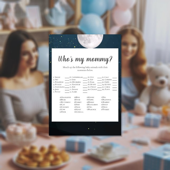 Bear Who's My Mommy Baby Shower Game Invitation (Creator Uploaded)