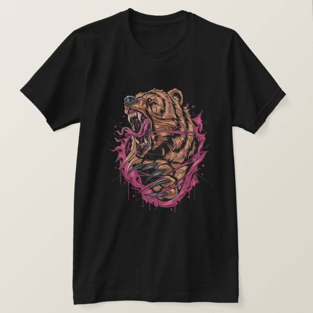 Bear with Attitude: Fear the Roar T-Shirt (Design Front)