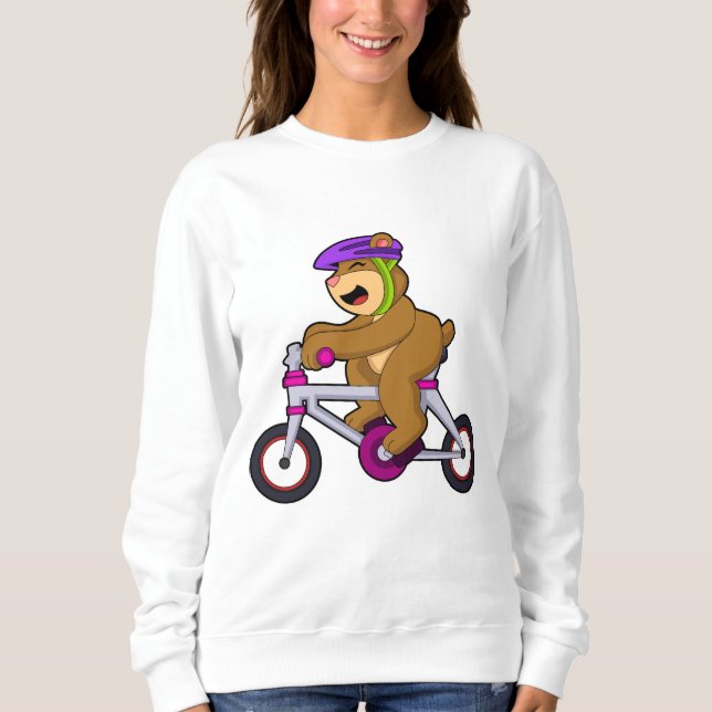Bear with Bicycle & Helmet Sweatshirt (Front)