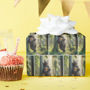 Bear with Birthday Beer Wrapping Paper