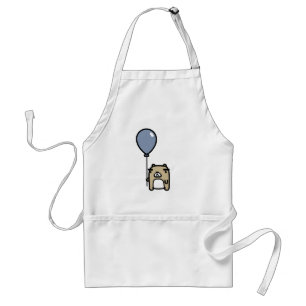 Bear With Blue Balloon Adult Apron