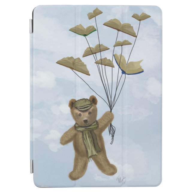 Bear with Book Butterflies 2 iPad Air Cover (Front)