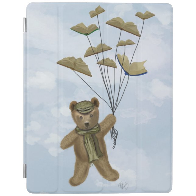 Bear with Book Butterflies 2 iPad Air Cover (Front)