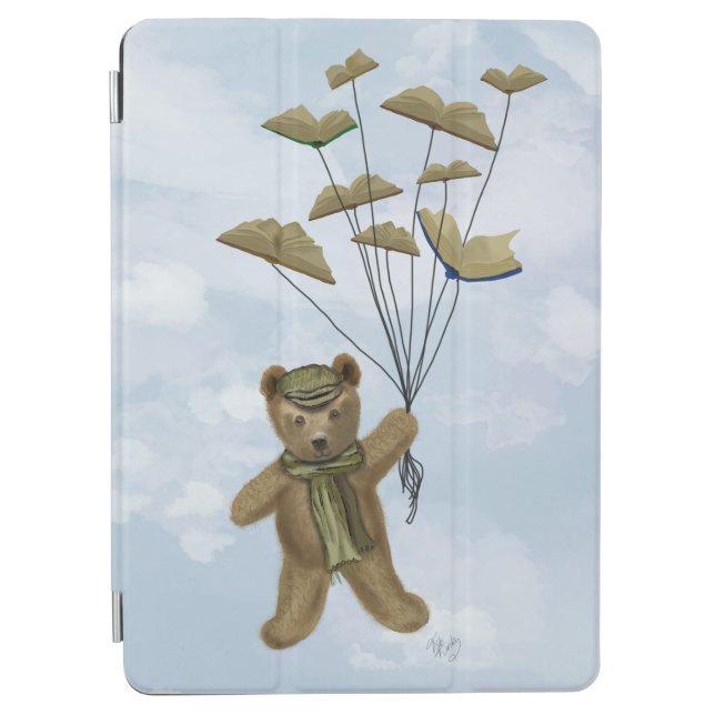 Bear with Book Butterflies 3 iPad Air Cover (Front)
