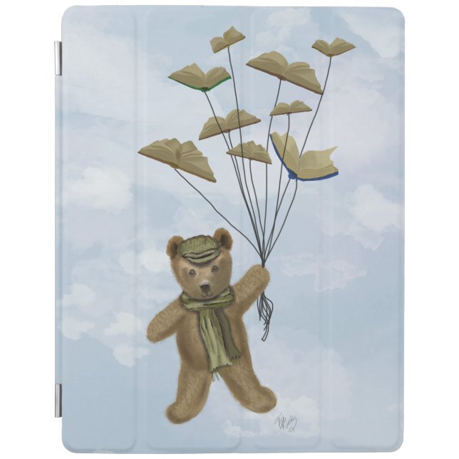 Bear with Book Butterflies 3 iPad Air Cover (Front)