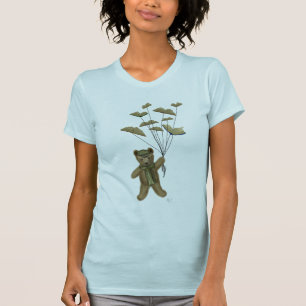 Bear with Book Butterflies 3 T-Shirt