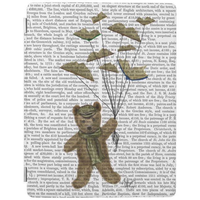 Bear with Book Butterflies iPad Air Cover (Front)