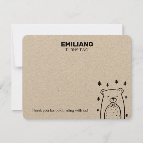 Bear with Bow Tie Notecards