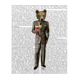 Bear with Cocktail Acrylic Print