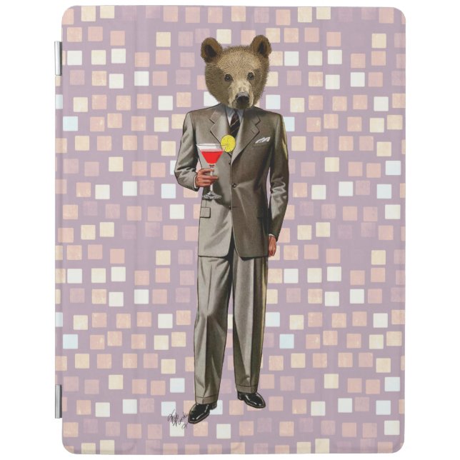 Bear With Cocktail iPad Air Cover (Front)