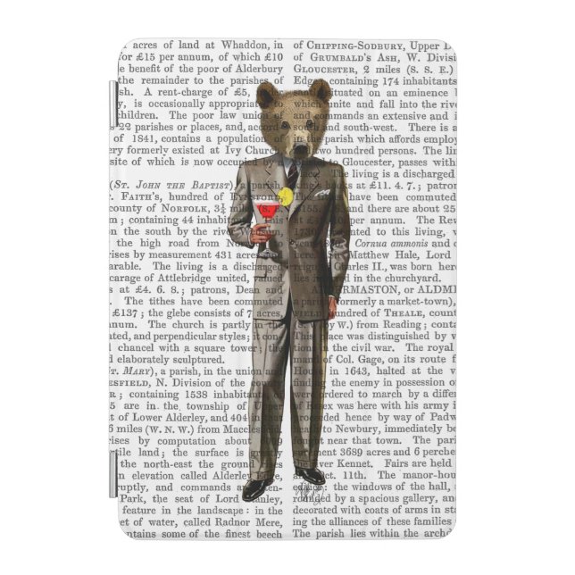 Bear with Cocktail iPad Mini Cover (Front)