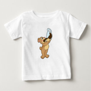 Bear with Coffee Cup Baby T-Shirt