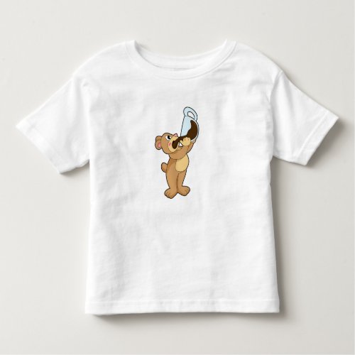 Bear with Coffee Cup Toddler T_shirt