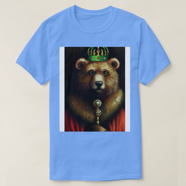 Bear with Crown 1 T-Shirt (Design Front)