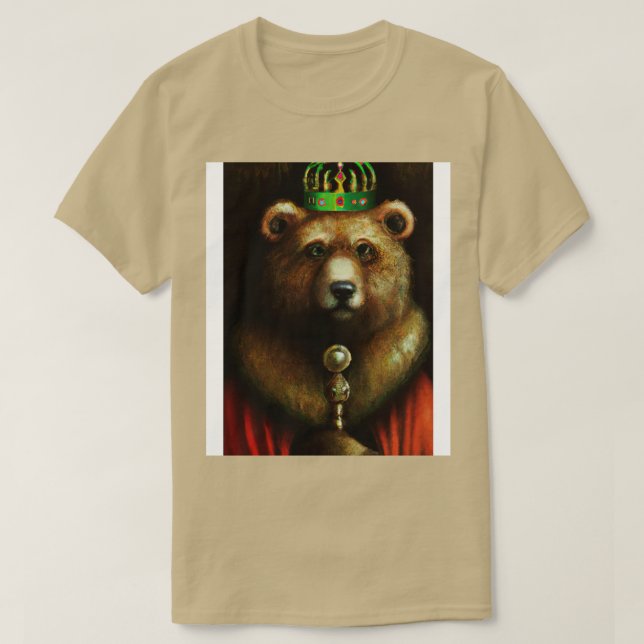 Bear with Crown 1 T-Shirt (Design Front)