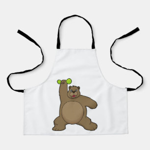 Bear with Dumbbell at Yoga Fitness Apron