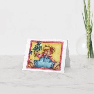 Bear with Flowers - Note Card
