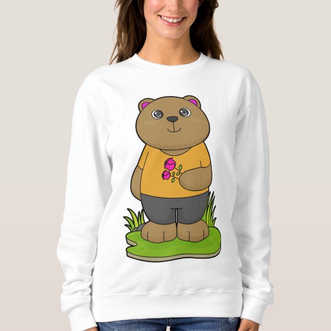 Bear with Flowers Sweatshirt (Front)