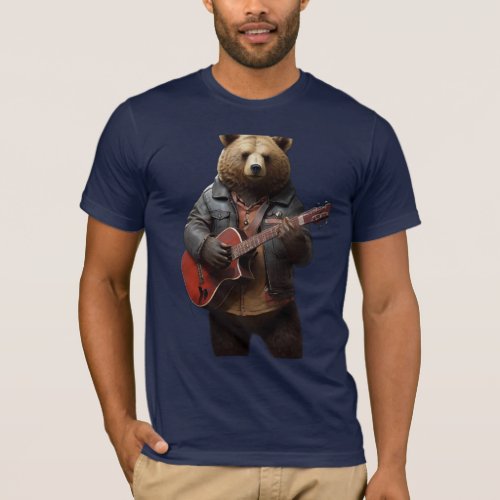 Bear with Guiter T_shirt 