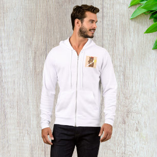 Bear With Honey Mens Full-Zip Hoodie